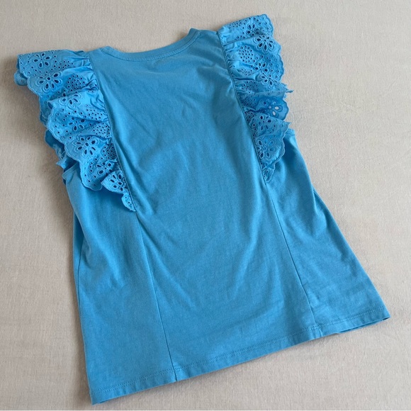 Perfect Blue Ruffle Sleeve Top - Picture 3 of 4